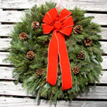 mixed greens wreath